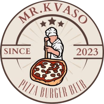Logo Mr. Kvaso – burger reštaurácia v meste Žilina-Vlčince