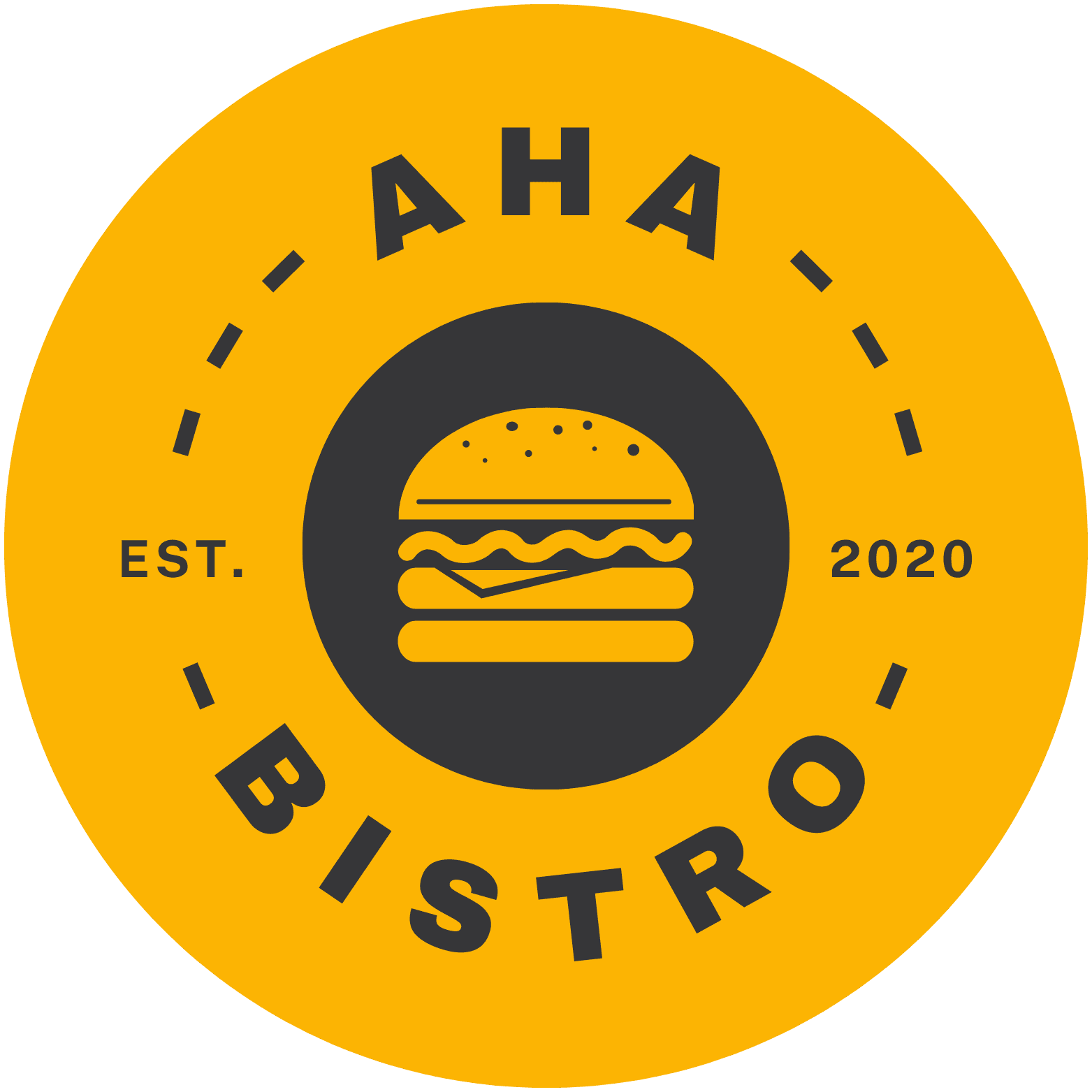 Logo AHA Bistro & Café – burger reštaurácia v meste Tvrdošovce